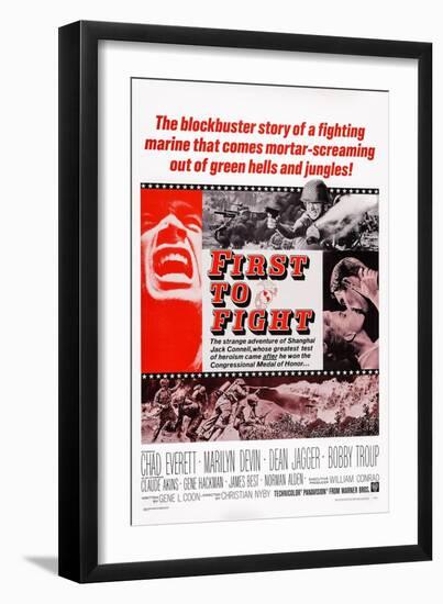 First to Fight, Chad Everett (Left and Top), 1967-null-Framed Art Print