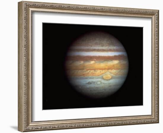 First True-Color Photo of Planet Jupiter Taken from Hubble Space Telescope-null-Framed Photographic Print