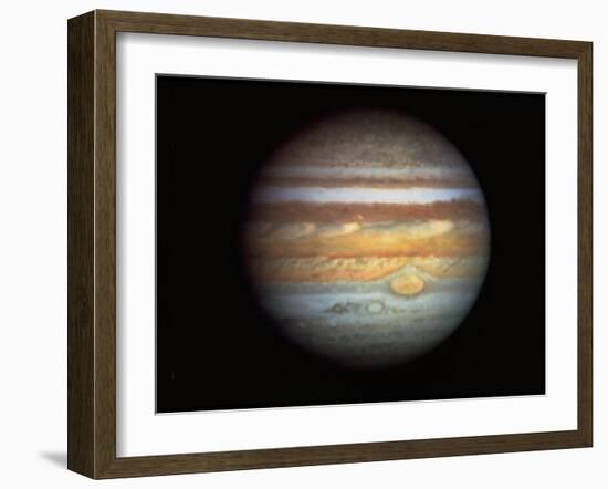 First True-Color Photo of Planet Jupiter Taken from Hubble Space Telescope--Framed Photographic Print