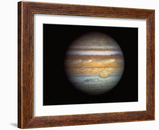 First True-Color Photo of Planet Jupiter Taken from Hubble Space Telescope-null-Framed Photographic Print