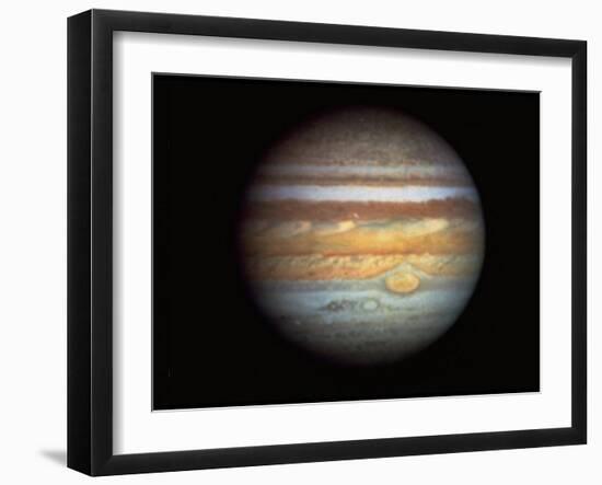 First True-Color Photo of Planet Jupiter Taken from Hubble Space Telescope-null-Framed Photographic Print