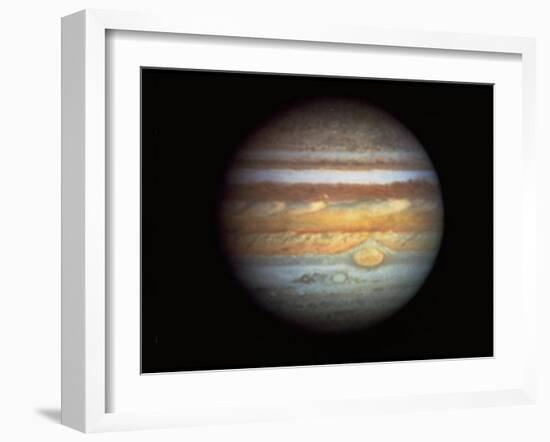 First True-Color Photo of Planet Jupiter Taken from Hubble Space Telescope-null-Framed Photographic Print