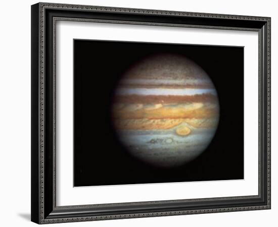 First True-Color Photo of Planet Jupiter Taken from Hubble Space Telescope-null-Framed Photographic Print