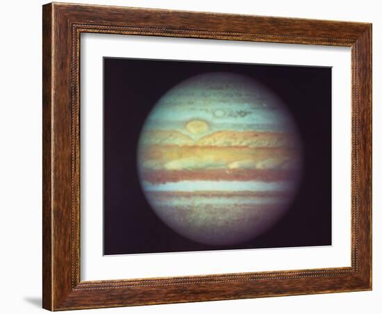 First True-Color Photo of Planet Jupiter Taken from Hubble Space Telescope-null-Framed Photographic Print