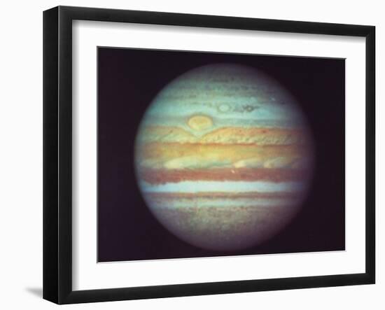 First True-Color Photo of Planet Jupiter Taken from Hubble Space Telescope-null-Framed Photographic Print