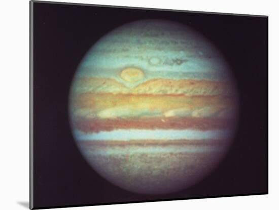 First True-Color Photo of Planet Jupiter Taken from Hubble Space Telescope-null-Mounted Photographic Print