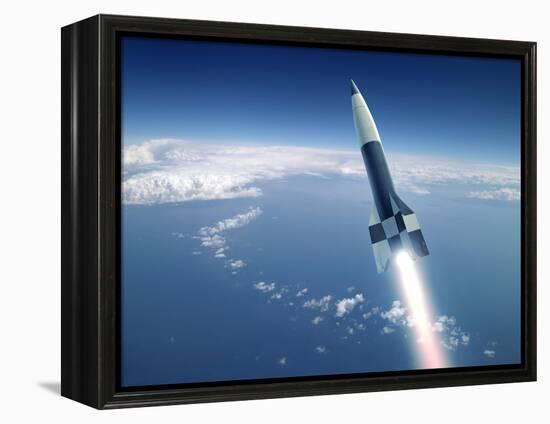 First V-2 Rocket Launch, Artwork-Detlev Van Ravenswaay-Framed Premier Image Canvas