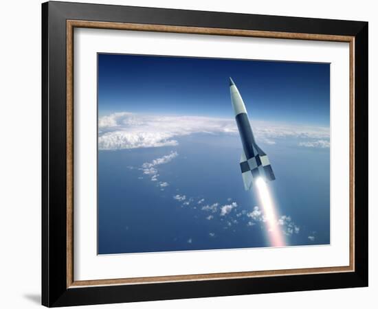 First V-2 Rocket Launch, Artwork-Detlev Van Ravenswaay-Framed Photographic Print