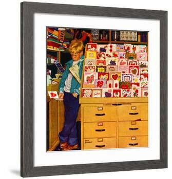 "First Valentine", February 11, 1956-Richard Sargent-Framed Giclee Print
