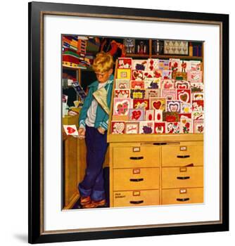 "First Valentine", February 11, 1956-Richard Sargent-Framed Giclee Print