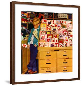 "First Valentine", February 11, 1956-Richard Sargent-Framed Giclee Print