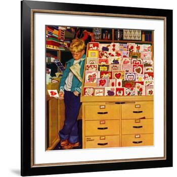 "First Valentine", February 11, 1956-Richard Sargent-Framed Giclee Print