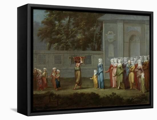 First Walk to Boys School, 1737-Jean-Baptiste Vanmour-Framed Premier Image Canvas