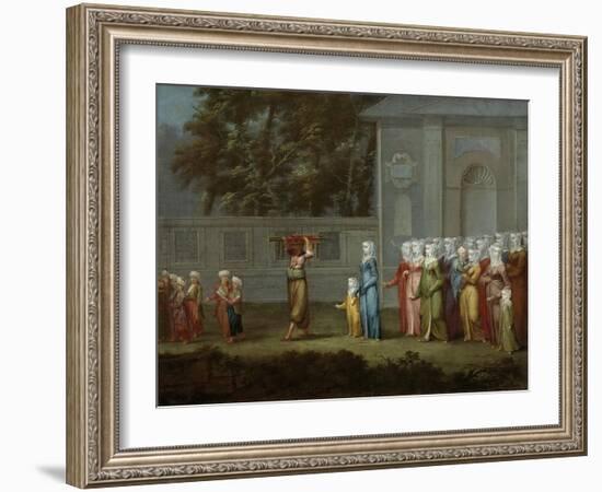 First Walk to Boys School, 1737-Jean-Baptiste Vanmour-Framed Giclee Print