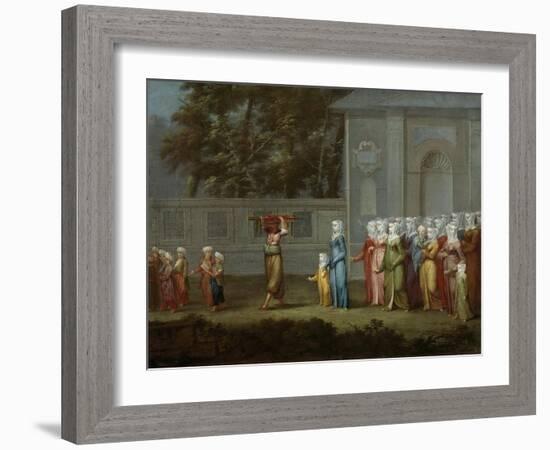 First Walk to Boys School, 1737-Jean-Baptiste Vanmour-Framed Giclee Print