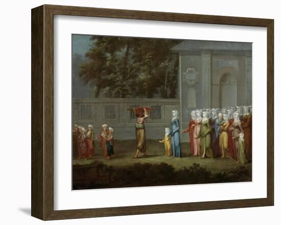 First Walk to Boys School, 1737-Jean-Baptiste Vanmour-Framed Giclee Print