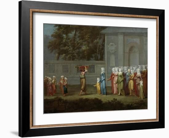 First Walk to Boys School, 1737-Jean-Baptiste Vanmour-Framed Giclee Print