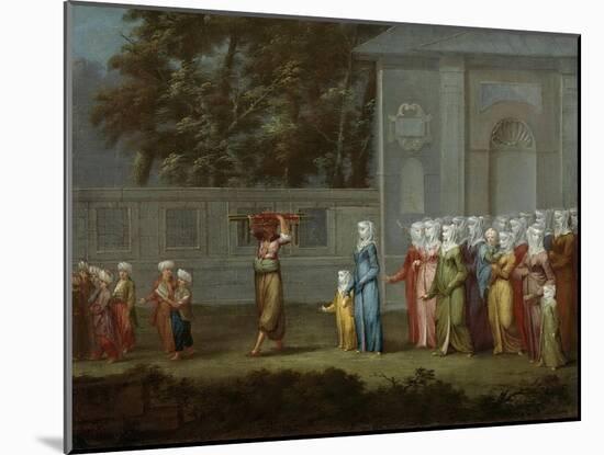 First Walk to Boys School, 1737-Jean-Baptiste Vanmour-Mounted Giclee Print