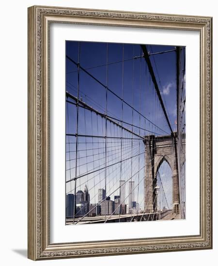 First Wire Steel Suspension Bridge-Carol Highsmith-Framed Photo