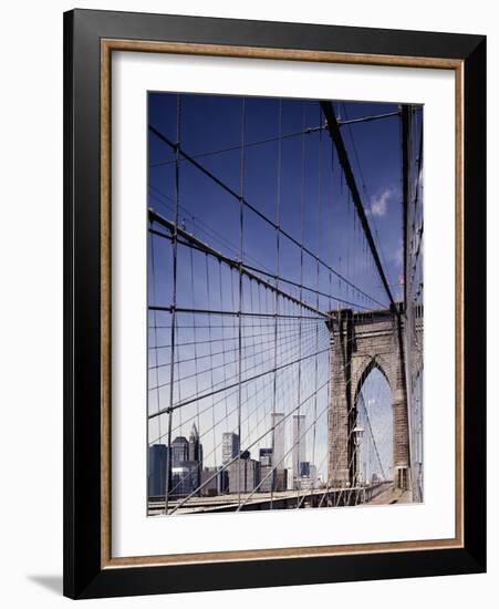 First Wire Steel Suspension Bridge-Carol Highsmith-Framed Photo