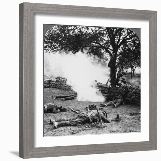 First World War Battlefield Scene, 1914-1918-null-Framed Photographic Print