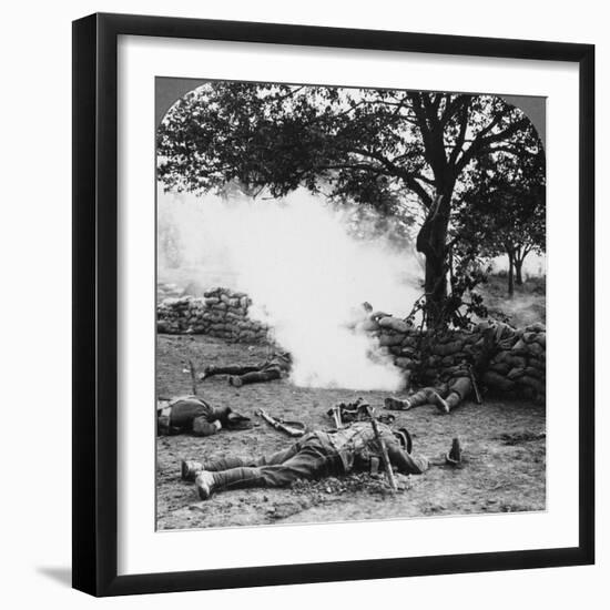First World War Battlefield Scene, 1914-1918-null-Framed Photographic Print