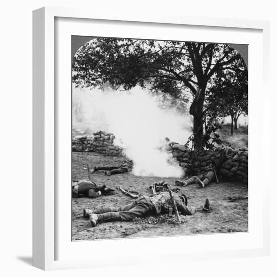 First World War Battlefield Scene, 1914-1918-null-Framed Photographic Print