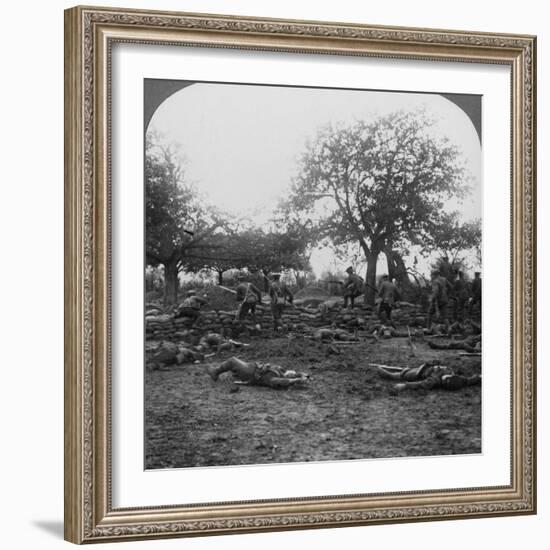 First World War Battlefield Scene, 1914-1918-null-Framed Photographic Print