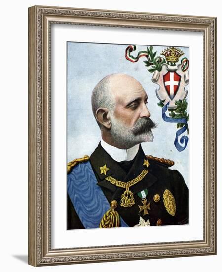 First World War: “” Portrait of Admiral Tommaso Di Savoia-Genova, Duke of Genes (1854-1931) and Lie-Tancredi Scarpelli-Framed Giclee Print