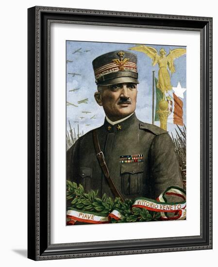 First World War: Portrait of General Armando Diaz (1861-1928) Chief of Staff of the Italian Army” (-Tancredi Scarpelli-Framed Giclee Print