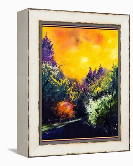 Firtrees and sun-Pol Ledent-Framed Stretched Canvas