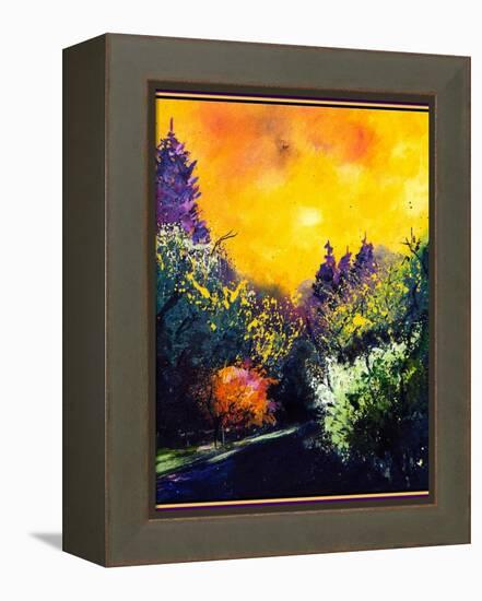 Firtrees and sun-Pol Ledent-Framed Stretched Canvas