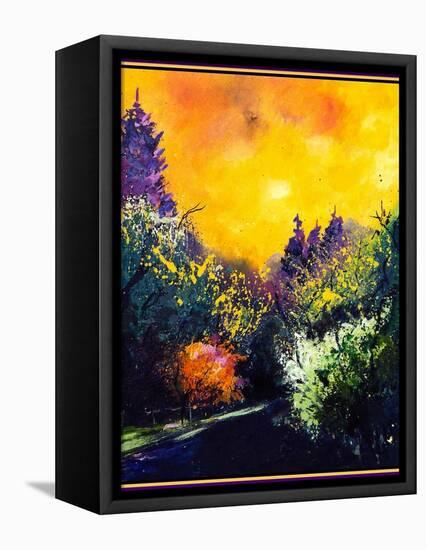 Firtrees and sun-Pol Ledent-Framed Stretched Canvas