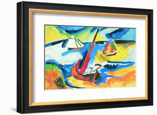 Fischerboote-Karl Schmidt-Rottluff-Framed Art Print