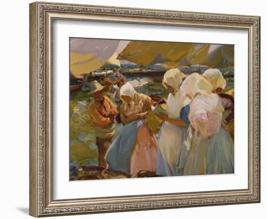 Fischerwomen on the Beach, 1903-Joaquín Sorolla y Bastida-Framed Giclee Print