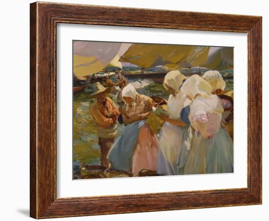 Fischerwomen on the Beach, 1903-Joaquín Sorolla y Bastida-Framed Giclee Print