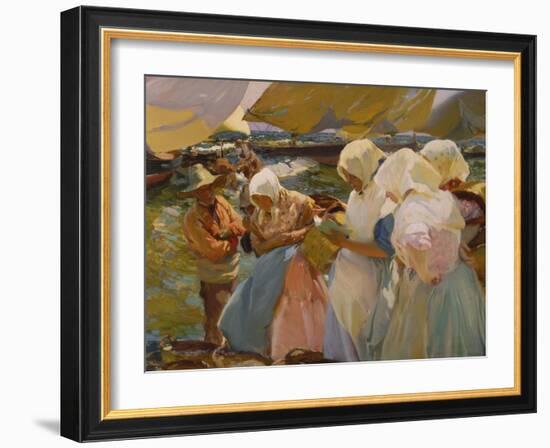 Fischerwomen on the Beach, 1903-Joaquín Sorolla y Bastida-Framed Giclee Print