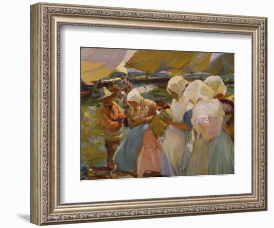 Fischerwomen on the Beach, 1903-Joaquín Sorolla y Bastida-Framed Giclee Print