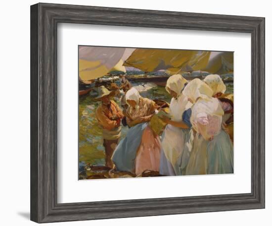 Fischerwomen on the Beach, 1903-Joaquín Sorolla y Bastida-Framed Giclee Print