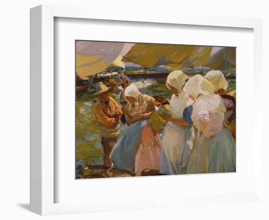 Fischerwomen on the Beach, 1903-Joaquín Sorolla y Bastida-Framed Giclee Print