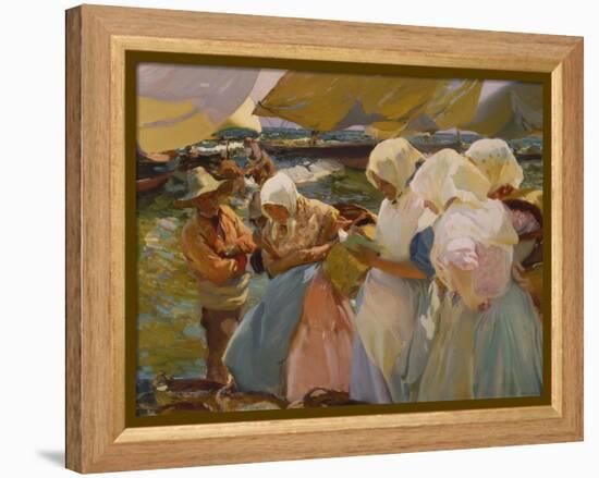 Fischerwomen on the Beach, 1903-Joaquín Sorolla y Bastida-Framed Premier Image Canvas