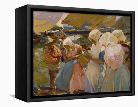 Fischerwomen on the Beach, 1903-Joaquín Sorolla y Bastida-Framed Premier Image Canvas