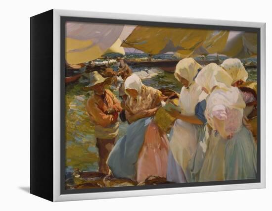 Fischerwomen on the Beach, 1903-Joaquín Sorolla y Bastida-Framed Premier Image Canvas