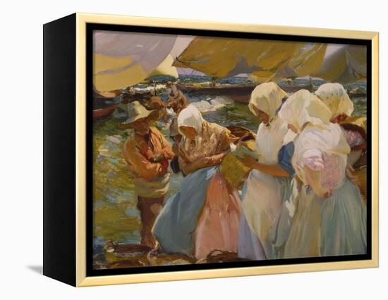 Fischerwomen on the Beach, 1903-Joaquín Sorolla y Bastida-Framed Premier Image Canvas