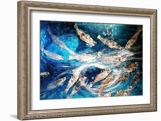 Fish, 2019, Oil on Canvas-jocasta shakespeare-Framed Giclee Print