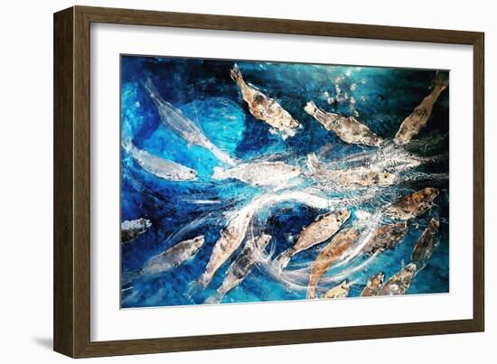 Fish, 2019, Oil on Canvas-jocasta shakespeare-Framed Giclee Print