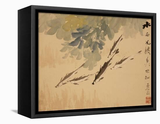 Fish, A Leaf from an Album of Various Subjects-Xu Gu-Framed Premier Image Canvas