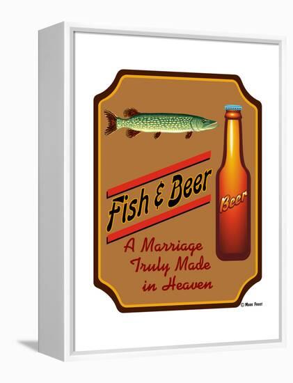 Fish and Beer-Mark Frost-Framed Premier Image Canvas