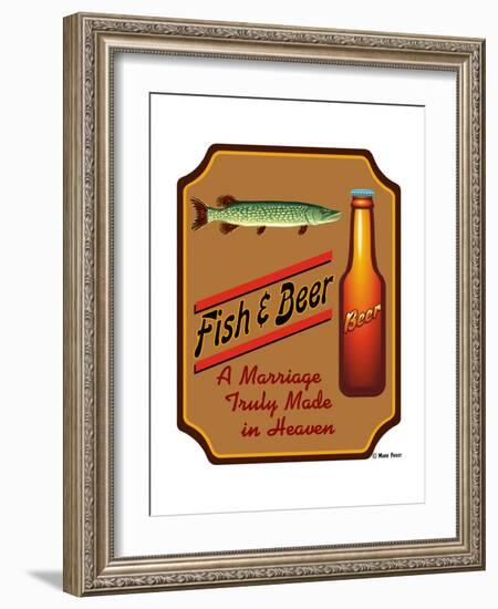 Fish and Beer-Mark Frost-Framed Giclee Print