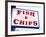 Fish and Chips Sign in Conwy, Clwyd, Wales, United Kingdom, Europe-Donald Nausbaum-Framed Photographic Print